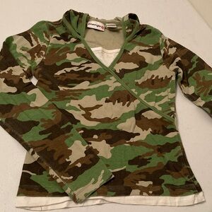 Energie Kids Green Camouflage Hoodie